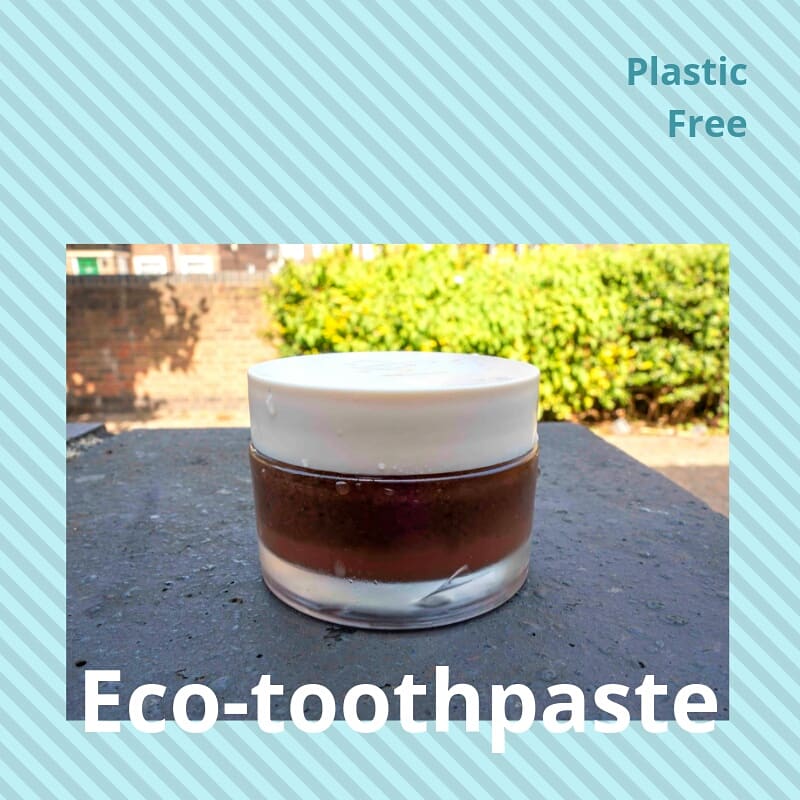 Natural handmade toothpaste. Reduce your use of plastic and be natural!