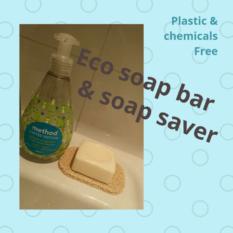 Eco soap bar and soap saver. Reduce plastic in your home.